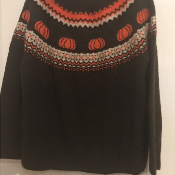 NWT Vince Camuto fall harvest Brown Pumpkin Pattern Sweater, medium - Picture 5 of 6